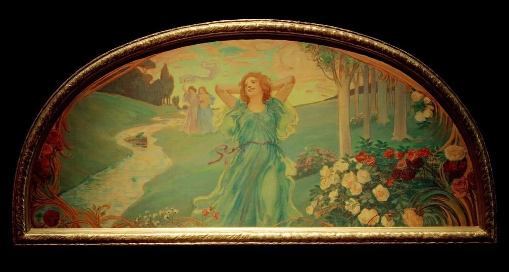 Tre ragazze al torrente - Darmstadt, Hessisches Landesmuseum